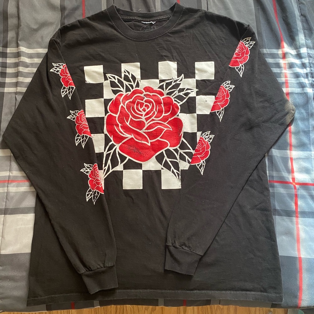 Rose Checkered Long Sleeve
